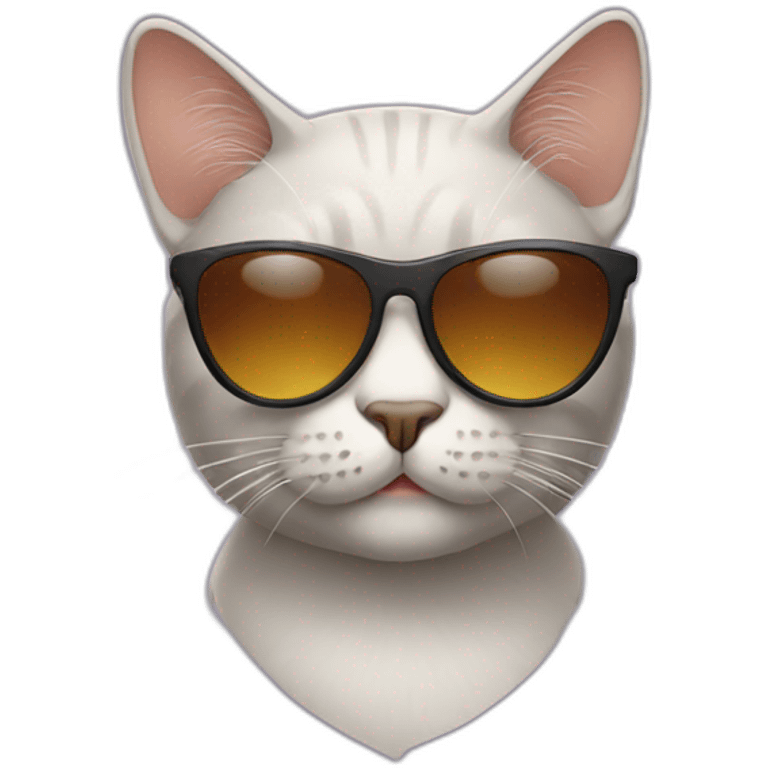 Cat with sunglasses emoji