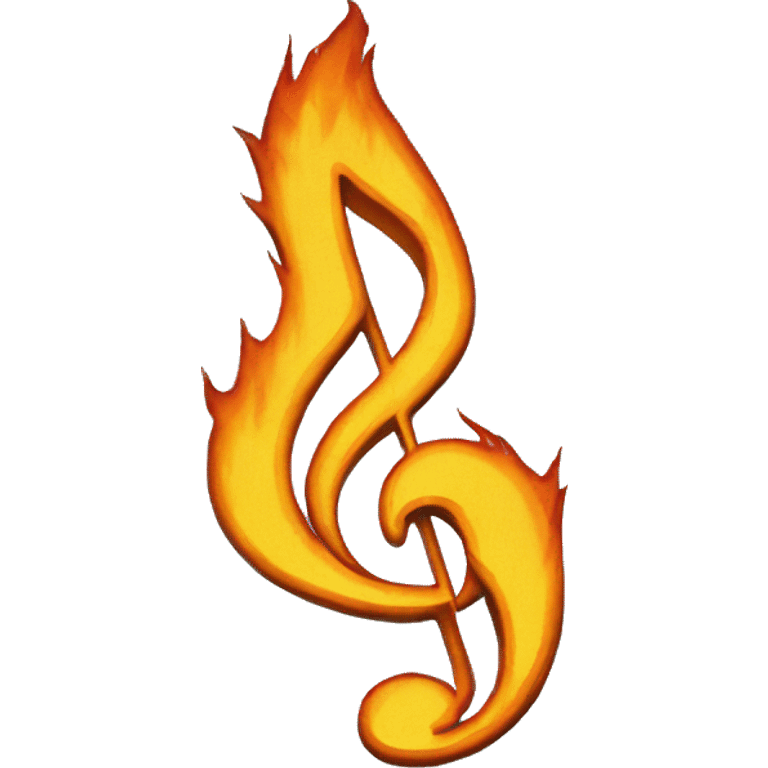 Music note flames emoji