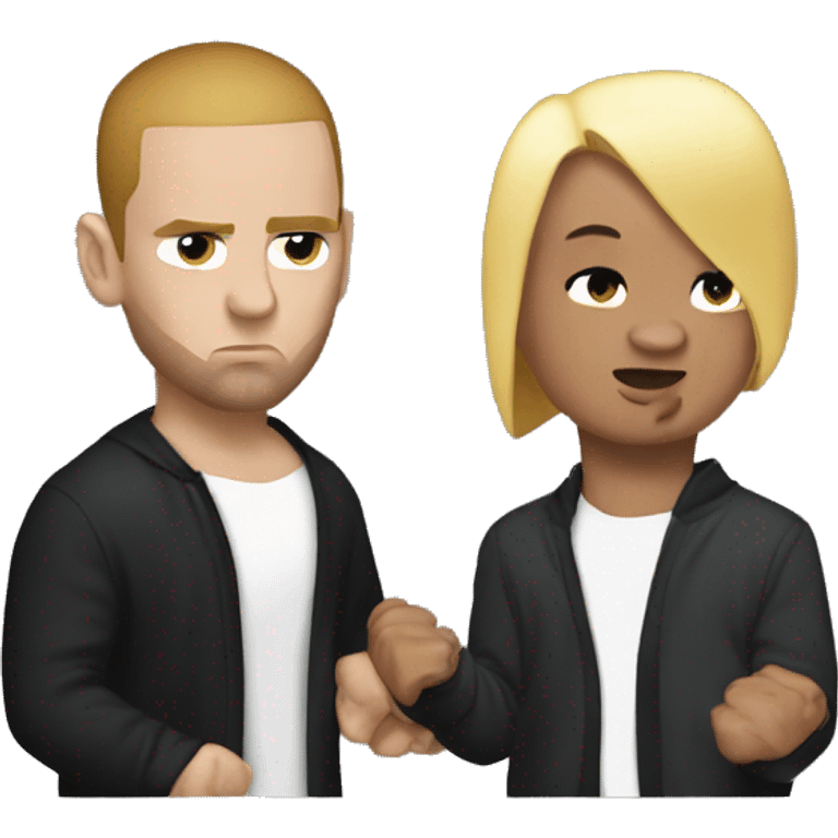 Eminem wrestling Diddy  emoji