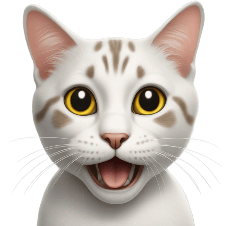 Curious cat with open mouth  emoji