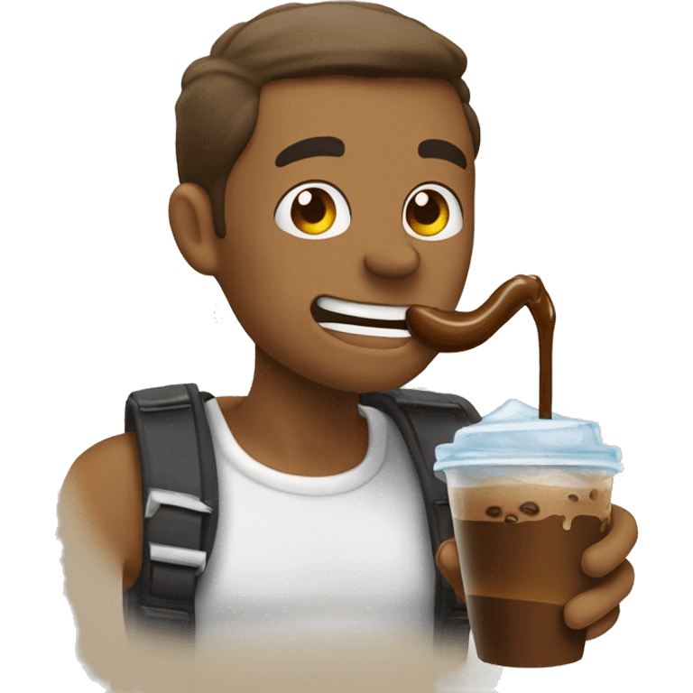 Slurping your iced coffe  emoji