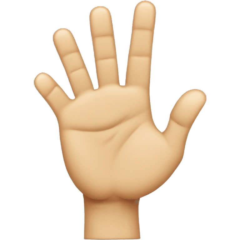 emoji of a hand with the index finger and middle finger straight up, and the thumb going out as if to make an L, then make the two remaining fingers curve into a c like shape emoji