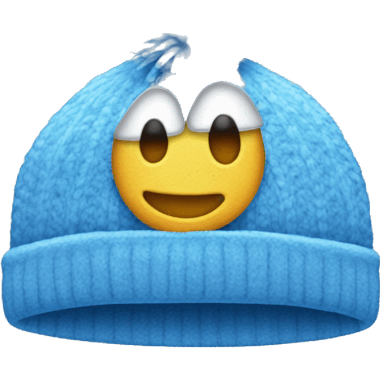 Blue winter hat emoji