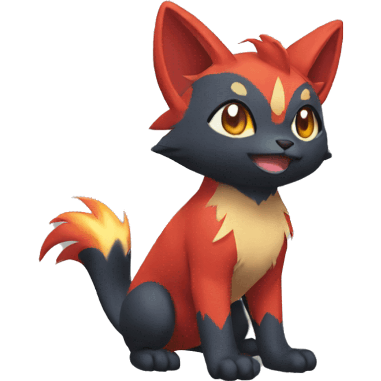  Quilava-Litten full body emoji