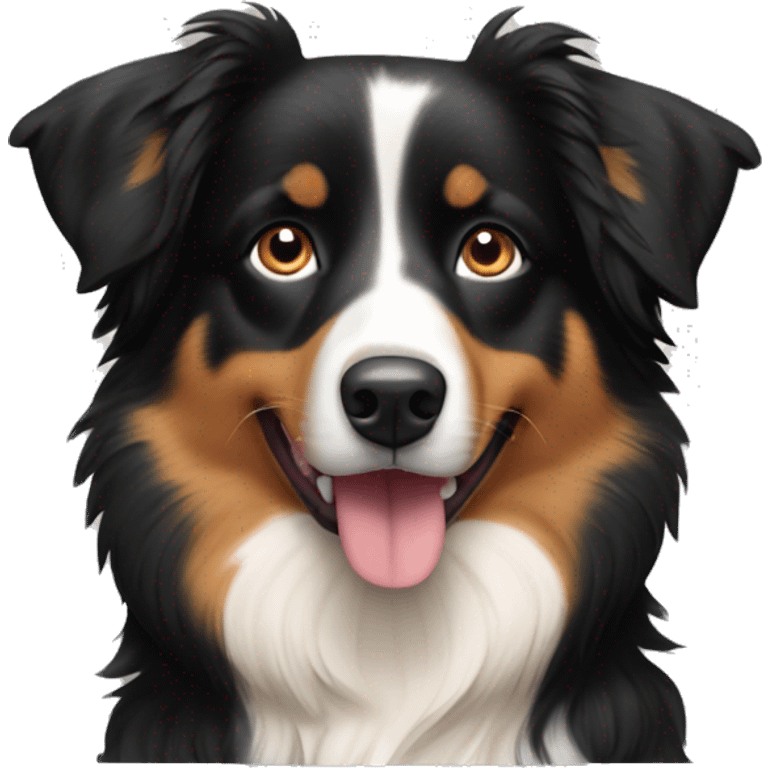 Black and tan Australian shepherd dog emoji