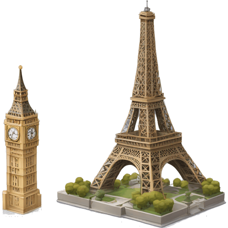  Eiffel Tower and Big Ben emoji