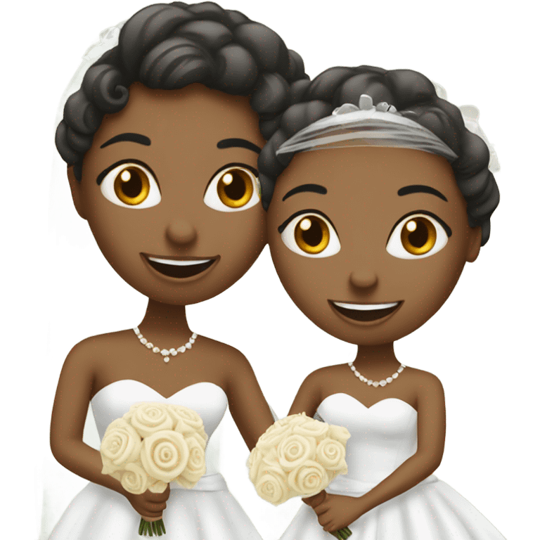 Bride with bridesmaid  emoji