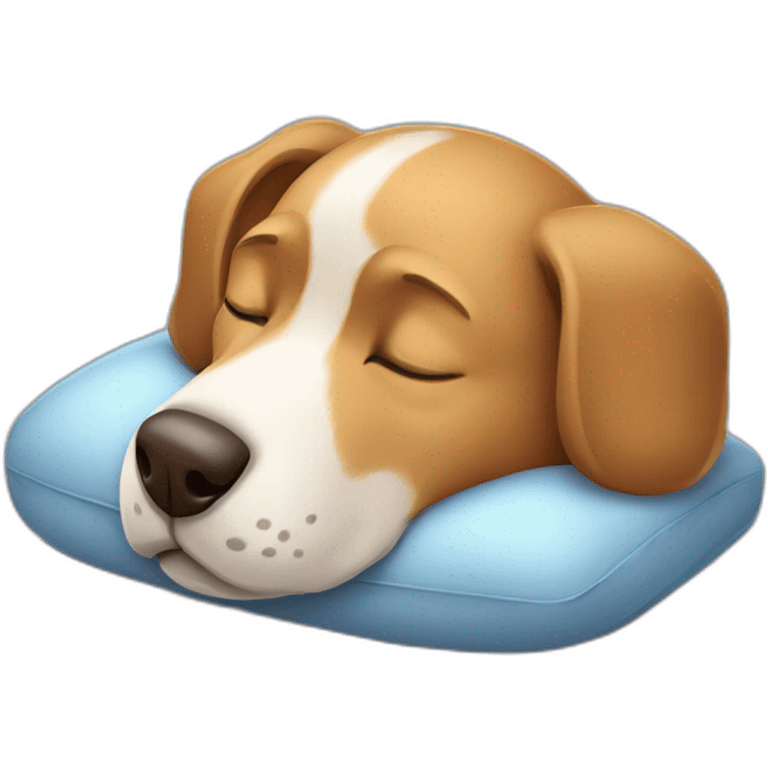 Dog sleeping and Good Night emoji