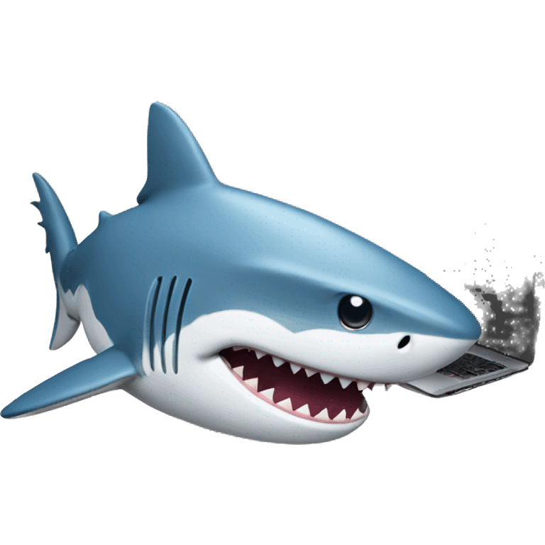 shark code with laptop emoji