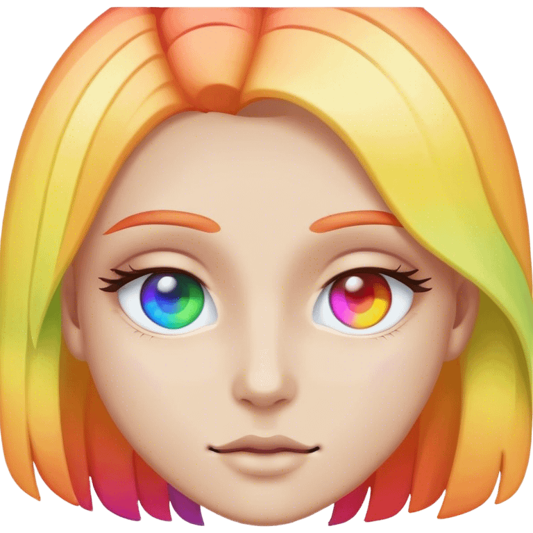 melted  rainbow eye emoji