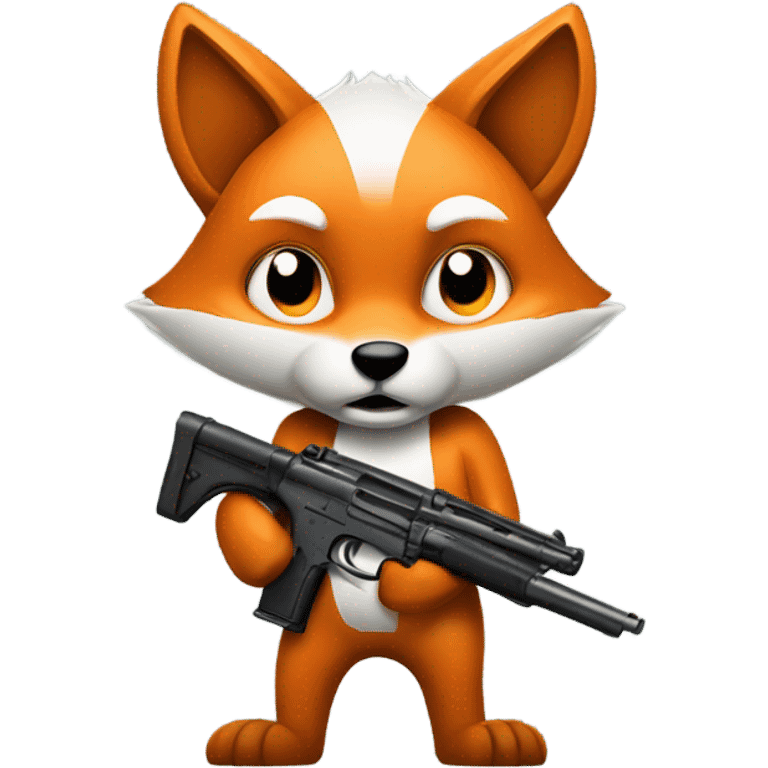 Fox with gun emoji