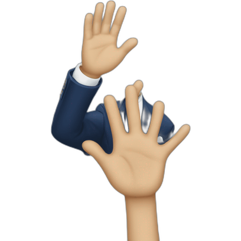 Joe Biden waves his hand emoji