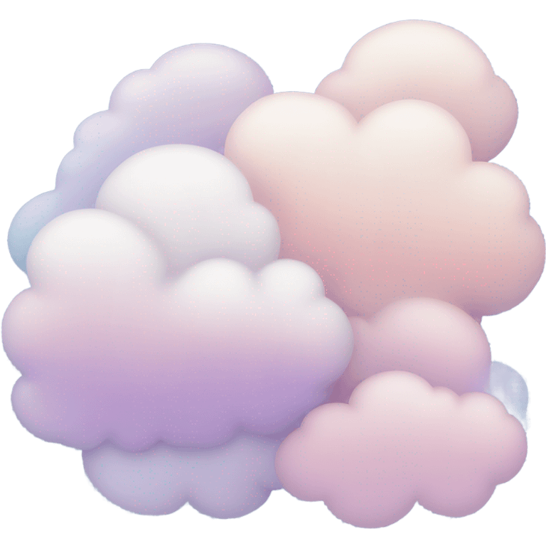 Pastel tone cloud emoji