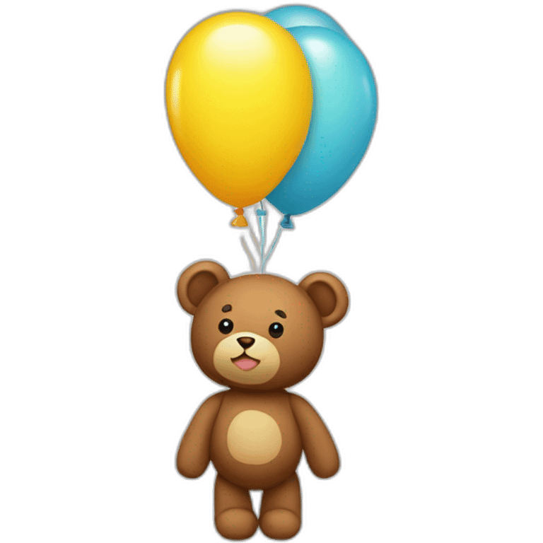 Teddy, balloon emoji