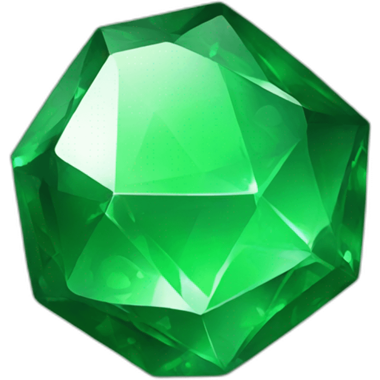 Green gem casual game icon emoji