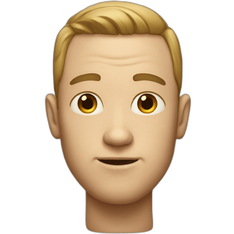 White guy with big head  emoji