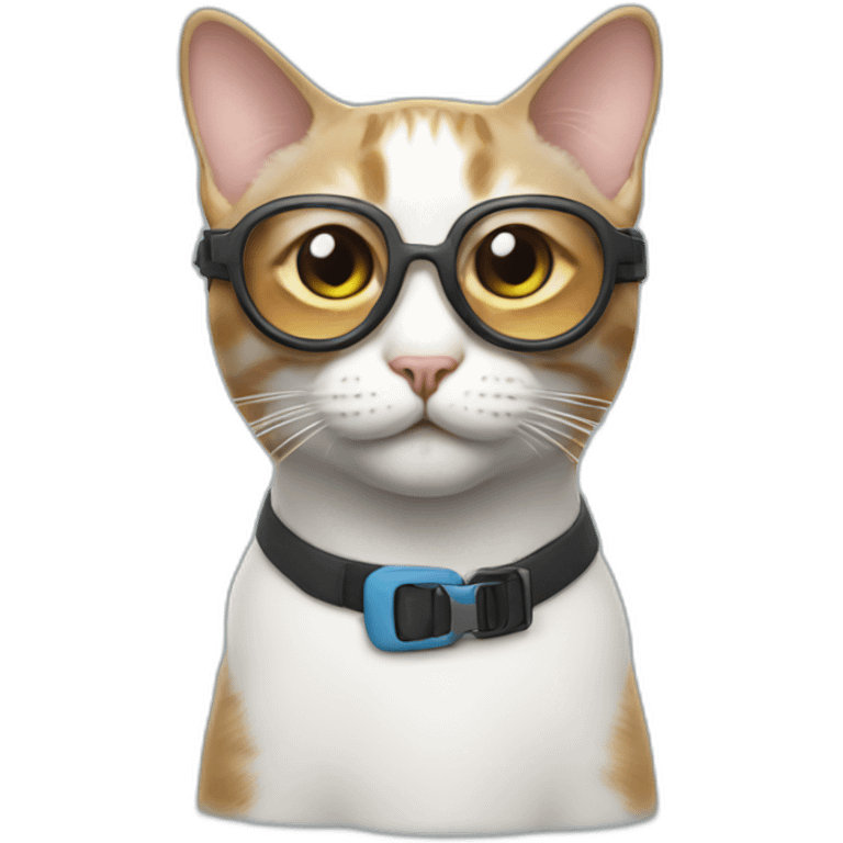 Cat wearing googles emoji