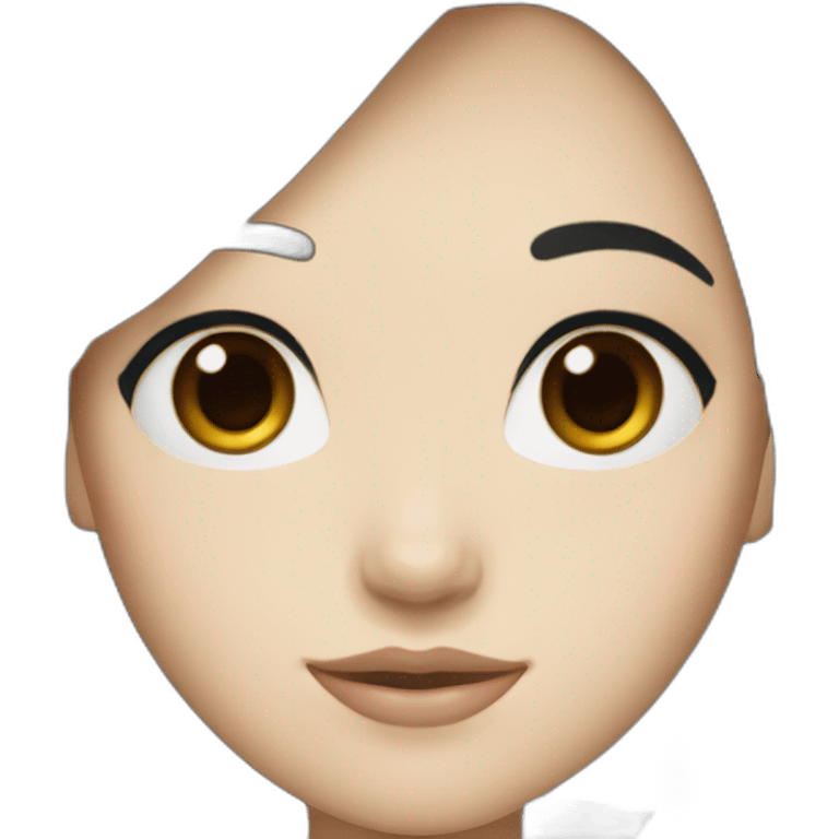 japanese girl with blue eyes and black hair emoji