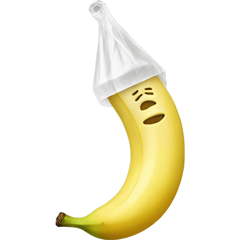 Condom on a banana emoji