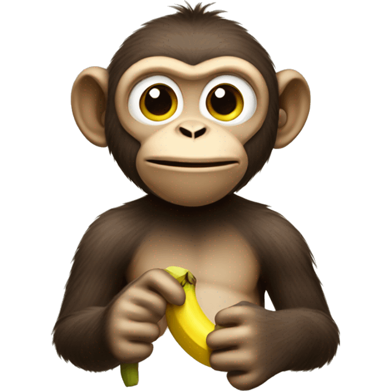 Monkey with banana emoji