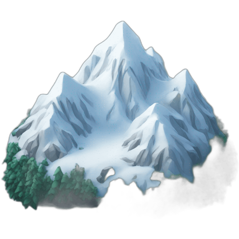 Snow mountains emoji