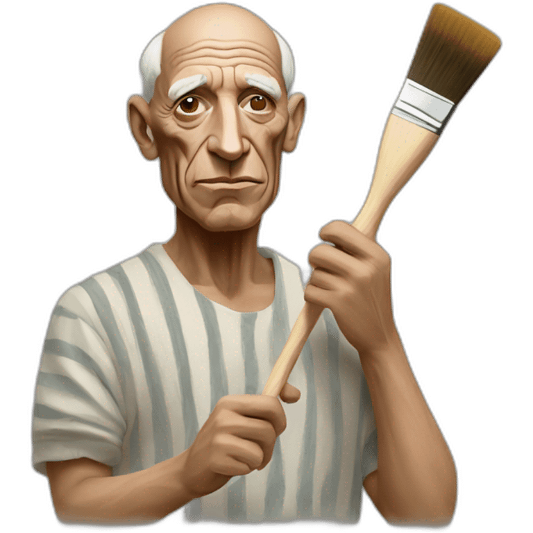 Pablo picasso holding a brush emoji