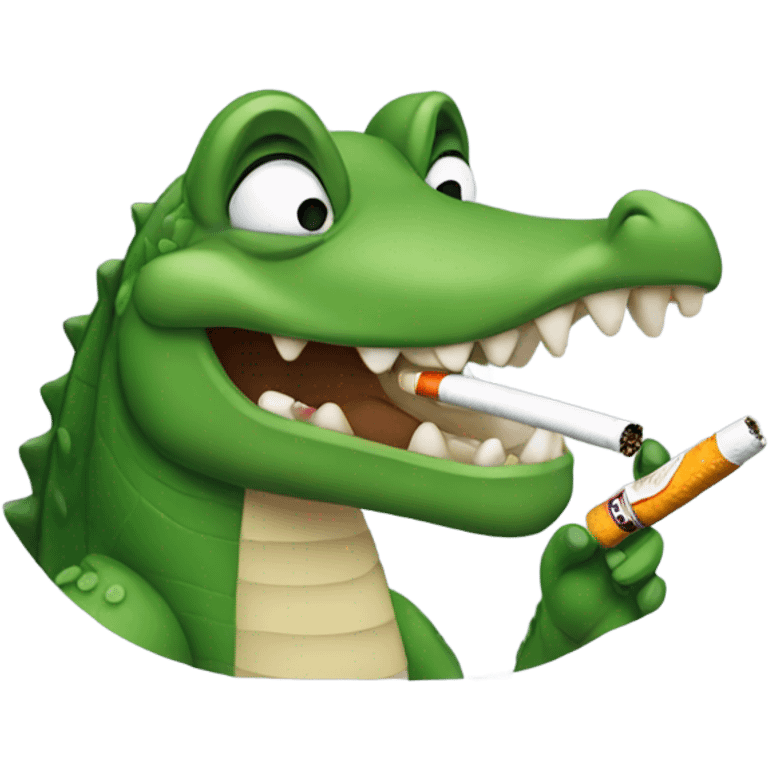 Alligator smoking  emoji