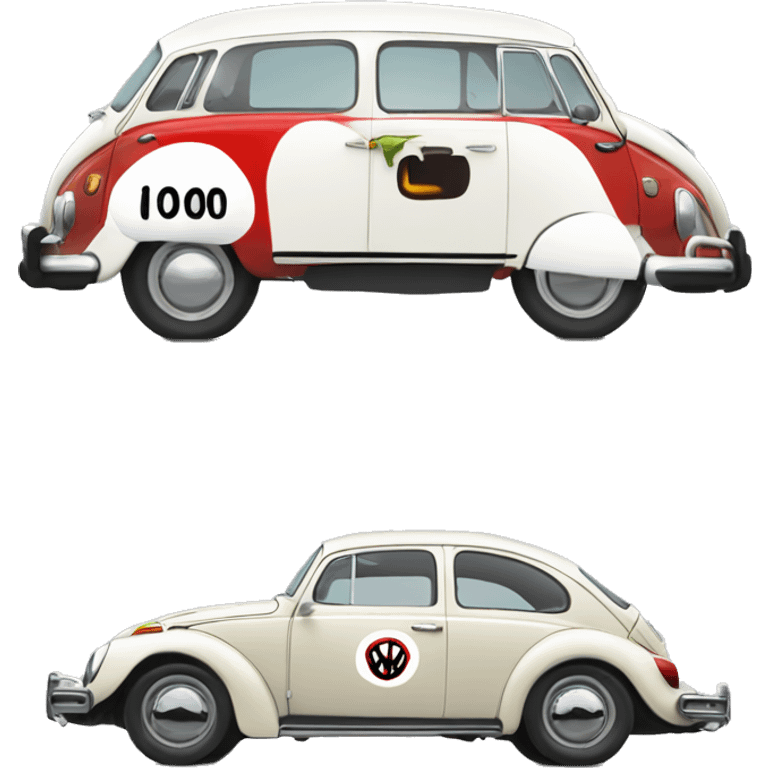 1973 Volkswagen Herbie the Love Bug Bug emoji