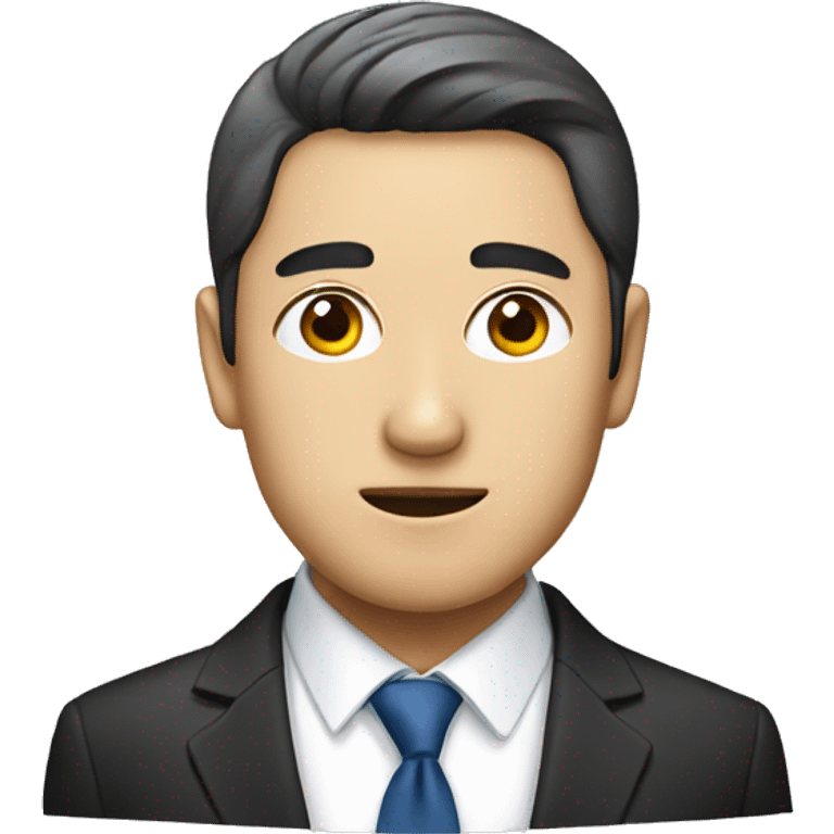 japanese businessman with narrow eyes emoji