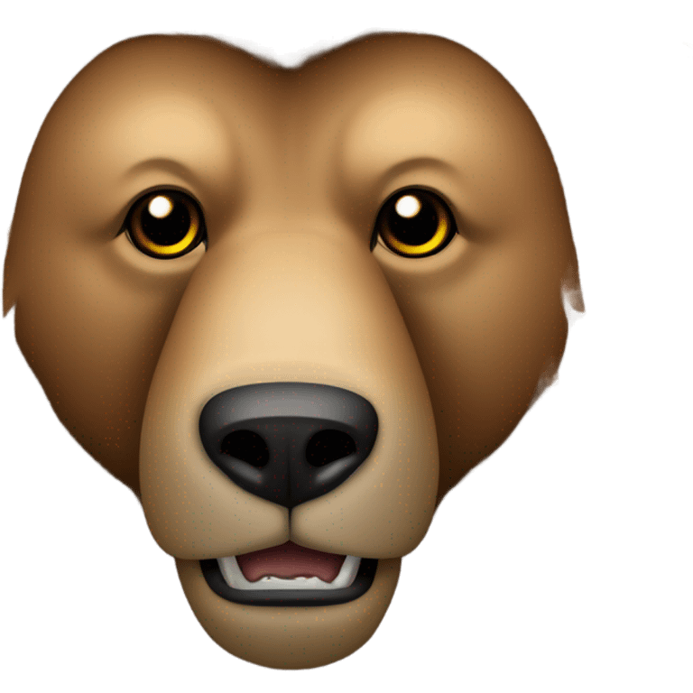 Grizzly Bear with lion mane emoji