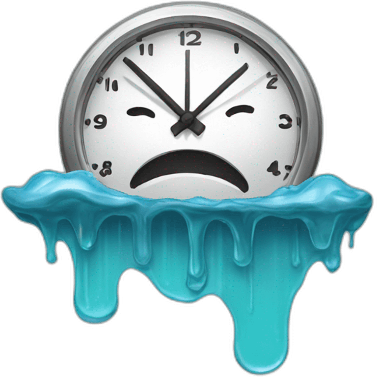 Melting clock emoji