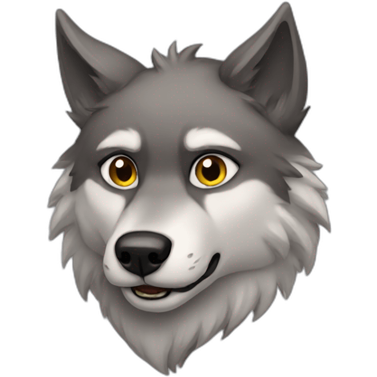 Furry wolf emoji