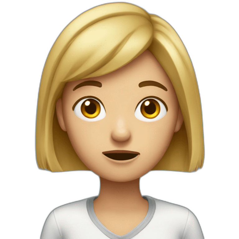 girl speaking blah blah blah emoji