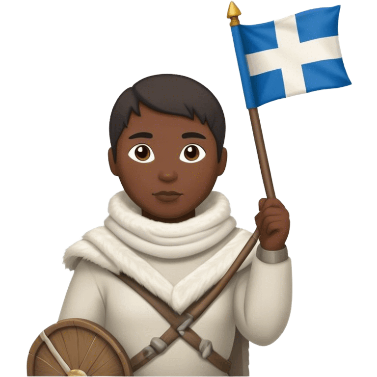 Inuit with a flag emoji