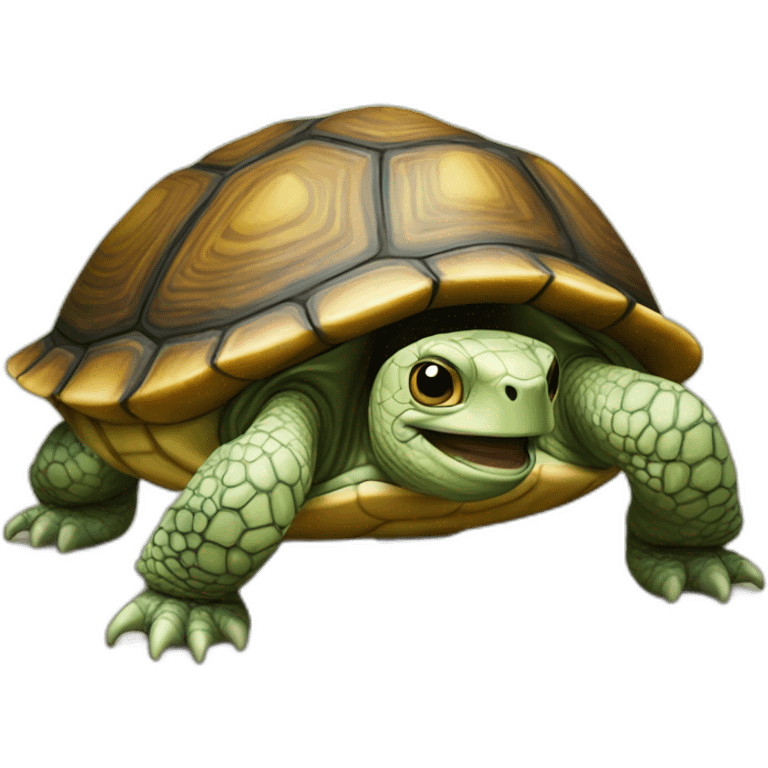 Chat sur tortue emoji