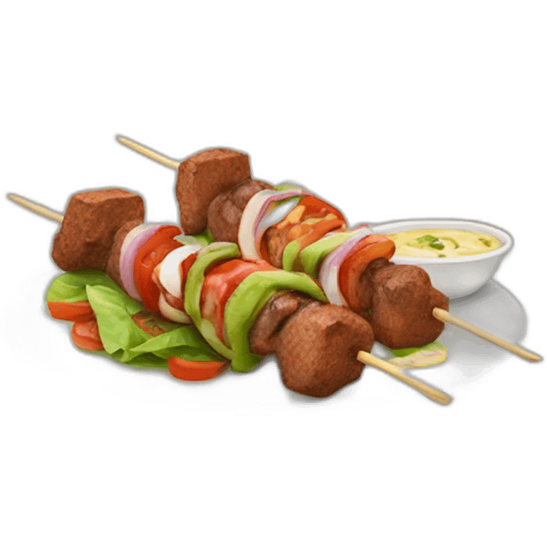 Un chien qui mange kebabs emoji