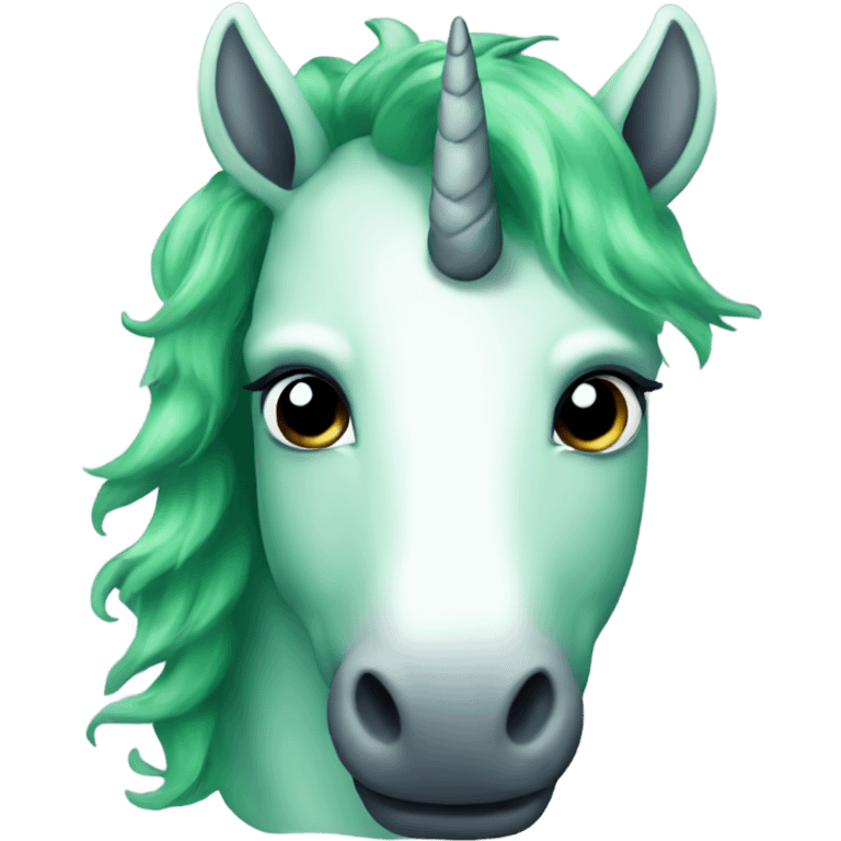 Green unicorn emoji