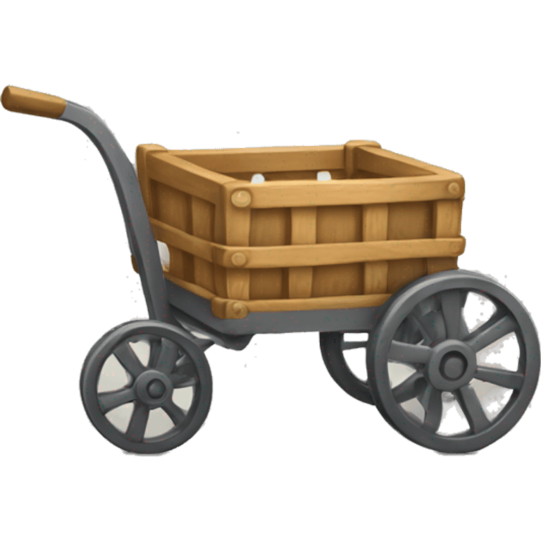 a cart without wheels emoji