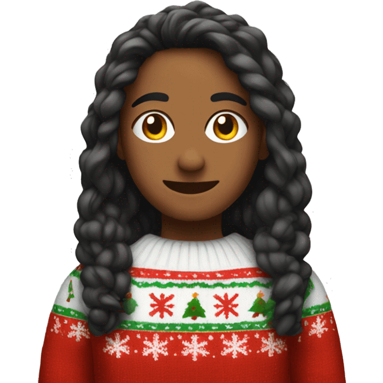 Me wearing a Christmas sweater emoji