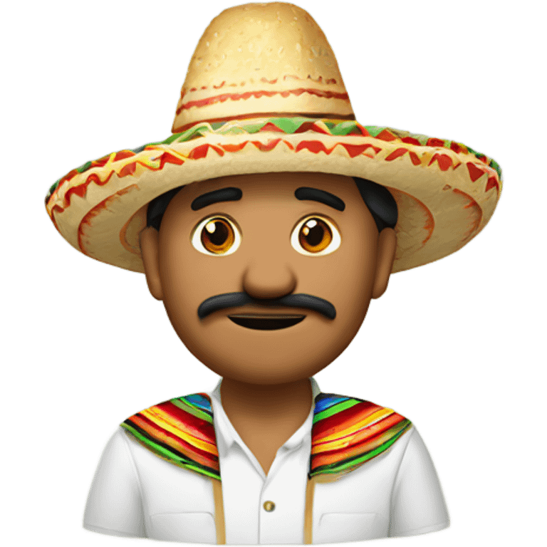 Mexican with a sombrero and taco￼ emoji