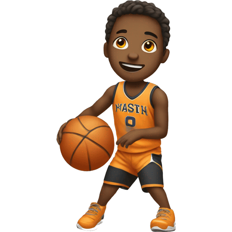 kid playing basketball emoji