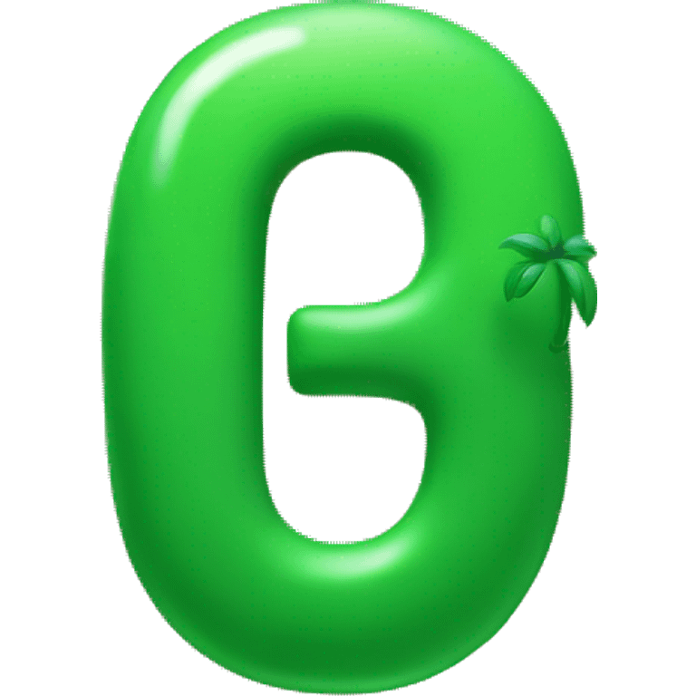 Green butyon with the number 1 on it emoji