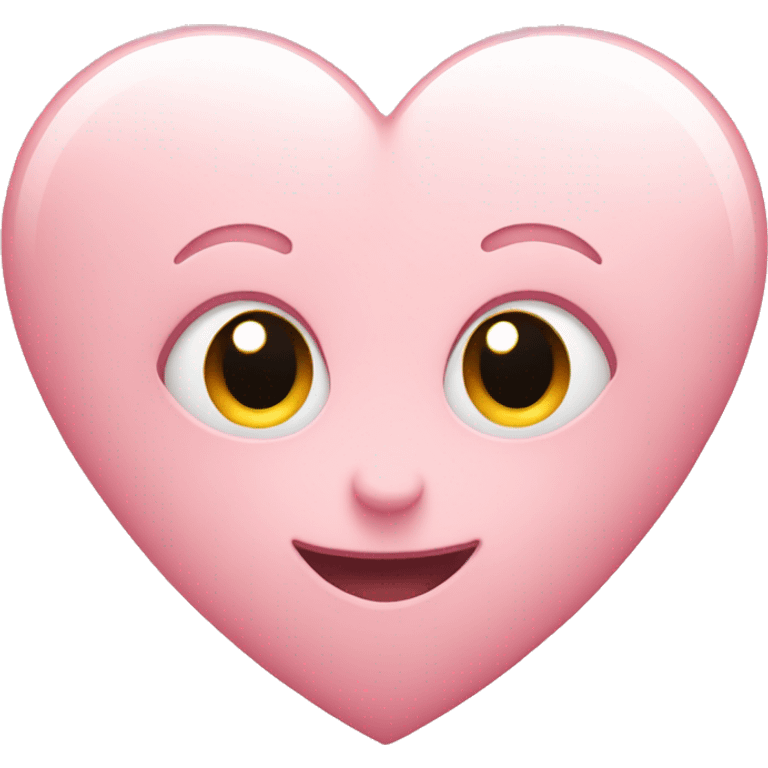 light pink heart that matches the other apple emojis emoji