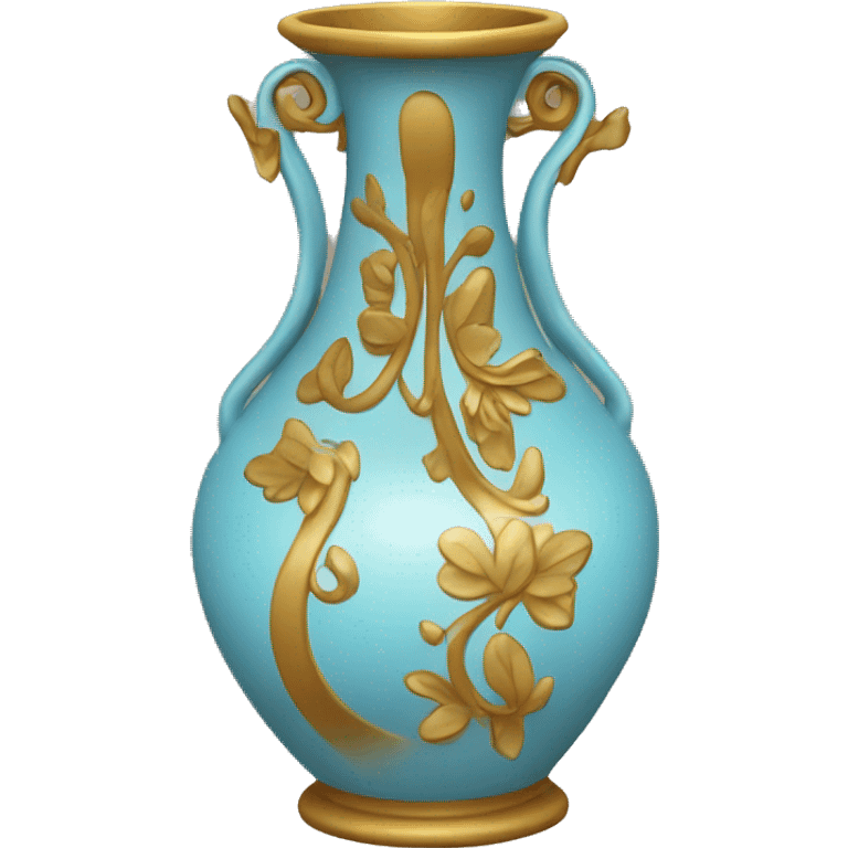 Ornate vase with water pouring out emoji