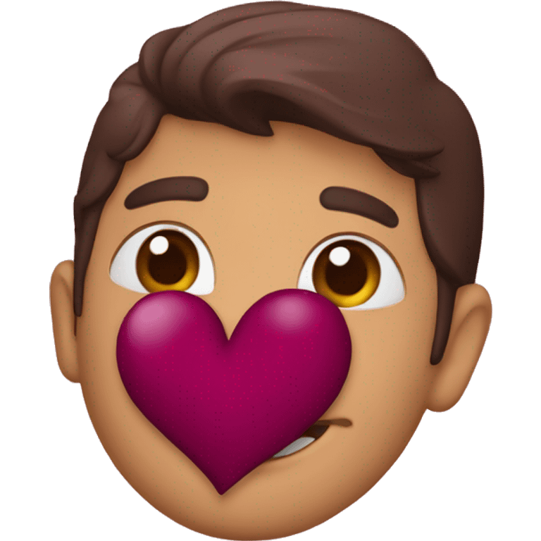 Corazón vinotinto  emoji