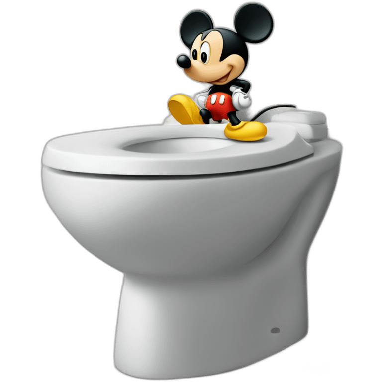 Mickey mouse on toilet emoji