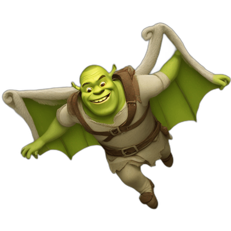 Flying shrek emoji