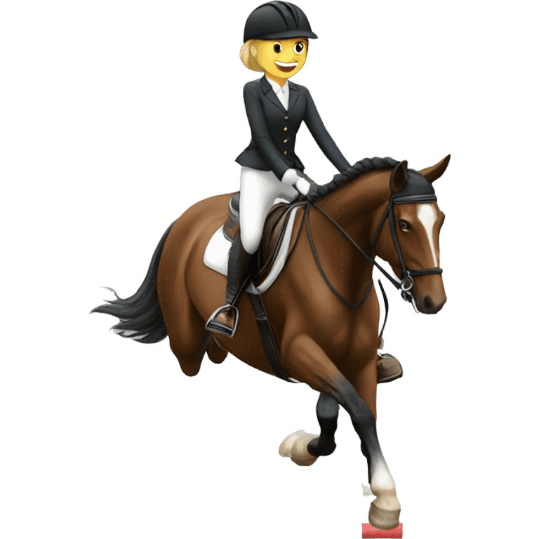 Girl on horse showjumping  emoji