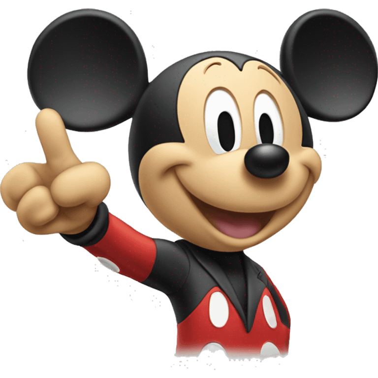 Mickey Mouse waving hello emoji