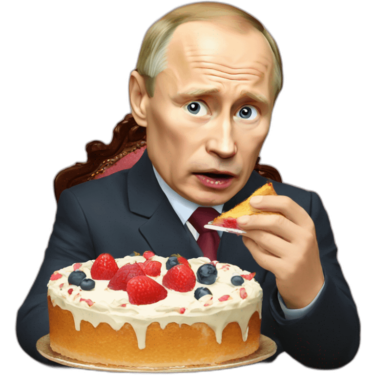 putin eating cake emoji